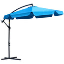 Patio Umbrella, 9ft Offset Cantilever Patio Umbrella with Easy Tilt Adjust - Blue - Seasonal Overstock