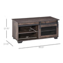 Abram Dark Brown Barn Door Farmhouse Coffee Table - Seasonal Overstock