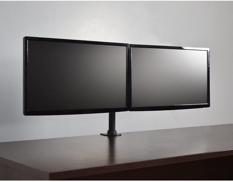 Adjustable Dual Monitor Desktop Stand for 13-27" Monitors - Seasonal Overstock