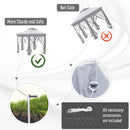 Gazebos, Belvedere 13.3ft Hexagon Pop-Up Portable Gazebo with Mesh Walls - Light Grey - Seasonal Overstock