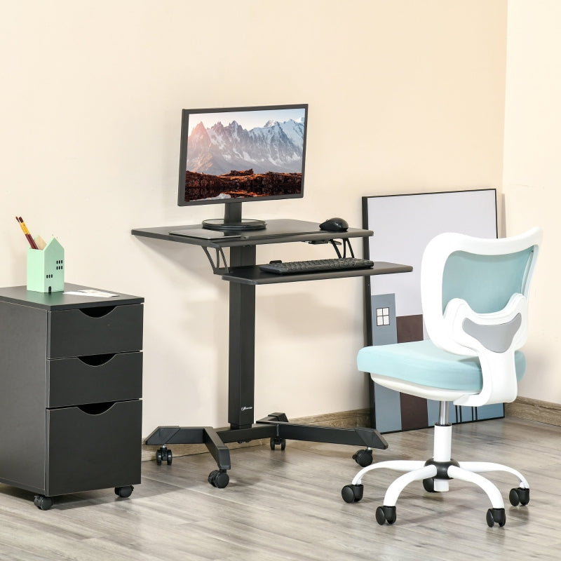 Clydsdale Standing and Sitting Adjustable Height Rolling Desk - Seasonal Overstock