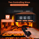 Fireplaces, Elio Black 1400W Electric Fireplace TV Stand for TVs up to 65" - Seasonal Overstock