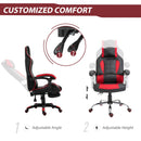 Flyta Ergonomic Executive Faux Leather Red & Black Office Gaming Chair - Seasonal Overstock