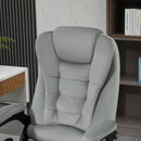 Maverick Luxury Executive Chair with Vibration Massage and Reclining - Grey Microfiber - Seasonal Overstock