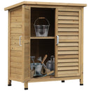 Storage Sheds, Wood Outdoor Garden Pool Side Storage Cabinet 34" x 18" x 38" - Seasonal Overstock