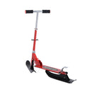 Scooters, 2 in 1 Convertible Snow Scooter - Red - Seasonal Overstock