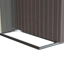 8.4' x 4.7' Grey Metal Utility Garden Shed with Side Storage - Seasonal Overstock