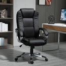 Dargan Black High Back Adjustable Faux Leather Executive Chair - Seasonal Overstock