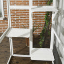 Large Outdoor Catio Cat Enclosure and Balance Platforms in White - Seasonal Overstock