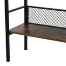 Petr Rustic Brown Industrial 3-Tier Bookshelf - Seasonal Overstock