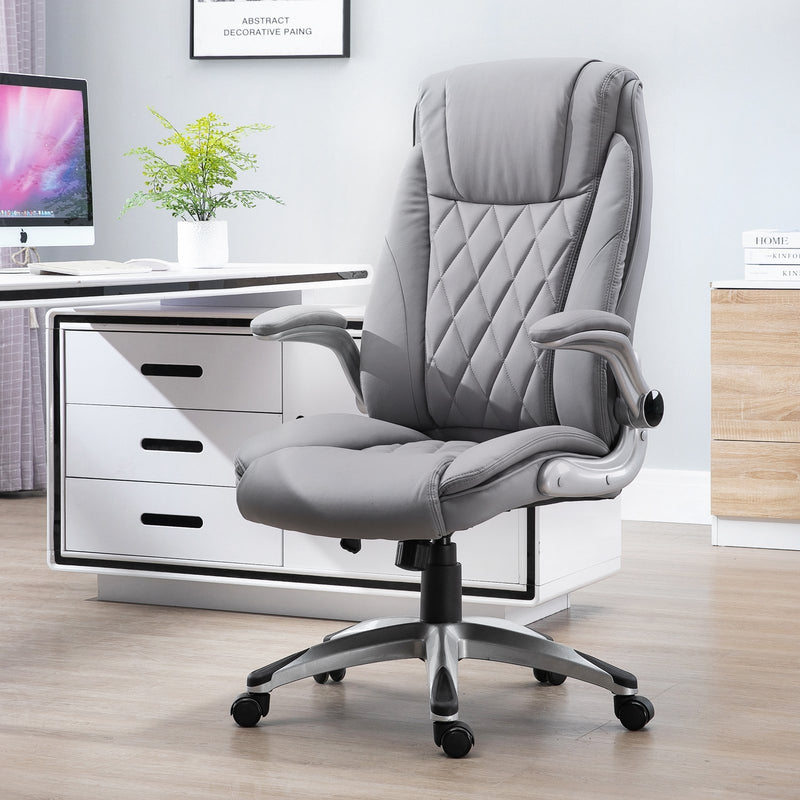 Vincent Grey Executive Desk Chair - Seasonal Overstock