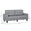 Anna Button Tufted Modern Contemporary Sofa - Grey - Seasonal Overstock