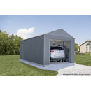 Sheds, Garages & Carports, 12' x 30' Everest Steel Storage Shed Garage Wind and Snow Rated - Charcoal - Seasonal Overstock