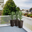 Planters, Set of 3 Brown 24" Tall Planters for Indoor and Outdoor Use - Seasonal Overstock