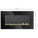 Fireplaces, 29" Wall Mounted Electric Fireplace with 7 Colours and 1500W Heater - Seasonal Overstock