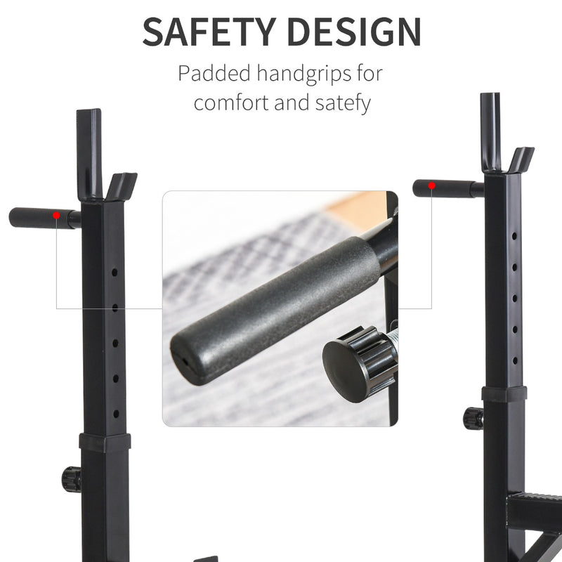 Adjustable Height Squat Bench Press Dip Rack - Seasonal Overstock