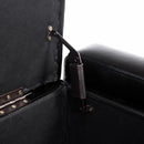 Benches, Larmory 42" Black Faux Leather Storage Bench - Seasonal Overstock