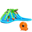 Bouncy Castles, Croco-Wild 7-in-1 Bouncy Castle Water Slide 18.7' x 16.9' x 7.9' - Seasonal Overstock