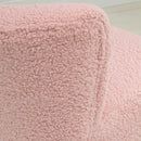 Accent Chairs, Deanna Fleece Upholstered Armless Lounge Chair - Pink - Seasonal Overstock