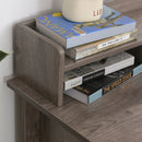 Fides Writing Desk with Storage Drawers and Hutch - Grey - Seasonal Overstock