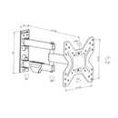 Full Motion 17" - 42" TV Wall Mount with Single Stud Installation - Seasonal Overstock