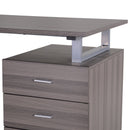 Desks, Gaetano Industrial Style Desk & File Cabinet - Silver Maple - Seasonal Overstock