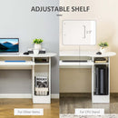 Yuna Computer Desk with Drawers, Shelves & Keyboard Tray - White - Seasonal Overstock