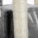 Pet Accessories, 5.6ft Multi-Level Cat Tree in Grey - Seasonal Overstock