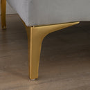 Benches, Ariya 47" Velvety Grey Button Tufted Upholstered Ottoman Bench - Seasonal Overstock