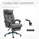 Benz Double Padded Office Chair with Footrest - Dark Grey - Seasonal Overstock