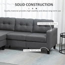 Sofas, Carmen 77" Grey Upholstered Reversible Sectional Sofa - Seasonal Overstock