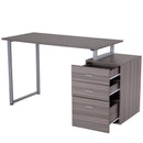 Desks, Gaetano Industrial Style Desk & File Cabinet - Silver Maple - Seasonal Overstock