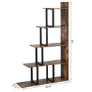 Greyson 5 Tier Rustic Brown Staircase Bookshelf - Seasonal Overstock