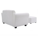 Kids Furniture, Kids Casa Kid Sized Sofa and Ottoman Set - White - Seasonal Overstock