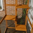 Large Outdoor Catio Cat Enclosure and Balance Platforms in Natural - Seasonal Overstock