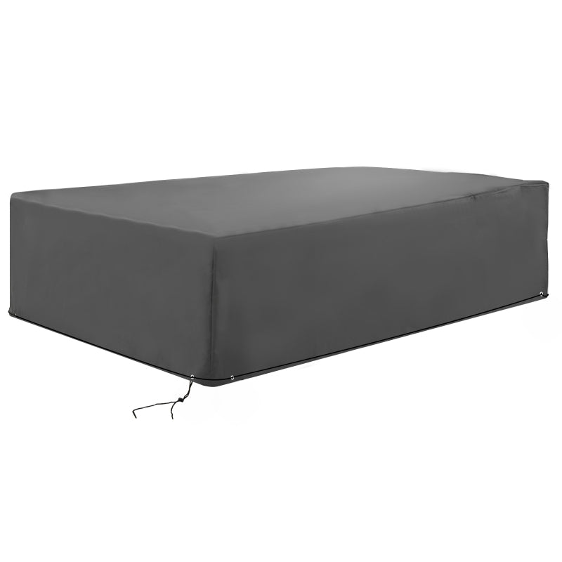 Large Waterproof Outdoor Furniture UV Protective Cover 96.5" x 65.7" x 26.4" - Grey - Seasonal Overstock