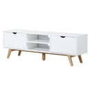 Leona 65" White Modern TV Stand - Seasonal Overstock
