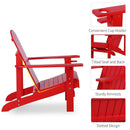 Linkin Wood Adirondack Chair in Red - Seasonal Overstock