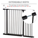 Pet Barriers, Pressure Fit Pet Barrier Adjustable Dog Gate for Doorways 29.9"-42.1" - Black - Seasonal Overstock
