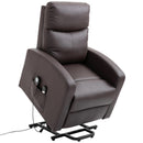 Reclining Chairs, Walker Lift Recliner Chair in Brown with Vibration Massage - Seasonal Overstock
