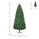 Christmas Trees, 7.5ft Pre-Lit Artificial Green Christmas Tree - Seasonal Overstock