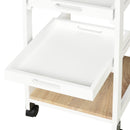 Adina 4-Tier Rolling Kitchen Island & Serving Cart - White - Seasonal Overstock