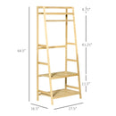 Bamboo 27.5" Wide Garment Rack with Shelves - Seasonal Overstock