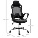 Boman High Back Swivel Office Chair - Black - Seasonal Overstock