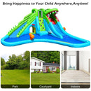 Bouncy Castles, Croco-Wild 7-in-1 Bouncy Castle Water Slide 18.7' x 16.9' x 7.9' - Seasonal Overstock