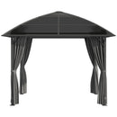 Palm Break 10' x 10' Aluminum Frame Gazebo with Polycarbonate Panel Roof
