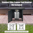 Arpina 50,000 BTU Square Black 32" Fire Table with Glass Stones - Seasonal Overstock