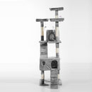 Pet Accessories, 5.6ft Multi-Level Cat Tree in Grey - Seasonal Overstock