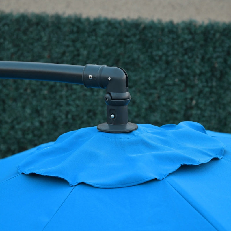 10' Deluxe Cantilever Patio Umbrella - Blue - Seasonal Overstock