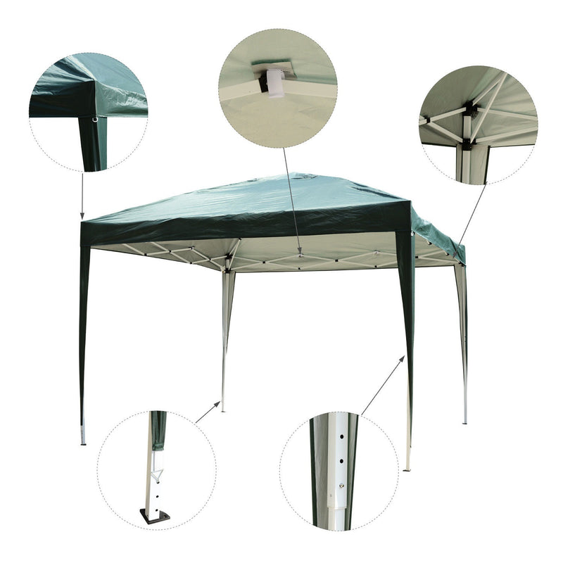 10' x 10' Easy Pop-Up Canopy Tent - Green - Seasonal Overstock